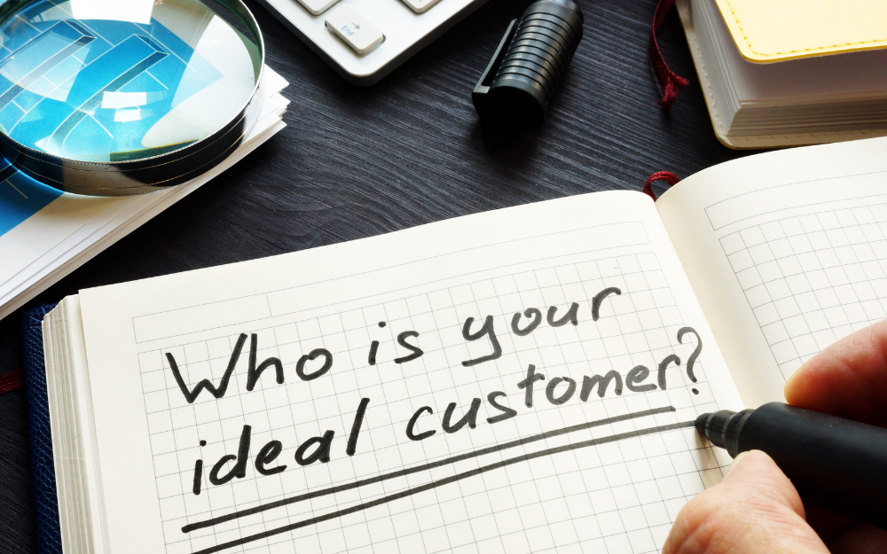 Who is your ideal customer written in a note.
